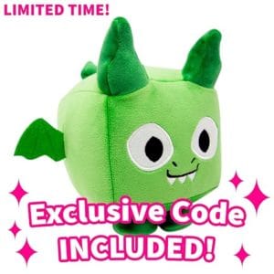pet simulator green dragon huge pet plush (8.5" tall, series 1)