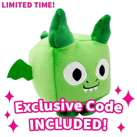 pet simulator green dragon huge pet plush (8.5" tall, series 1) pet simulator green dragon huge pet plush (8.5" tall, series 1)