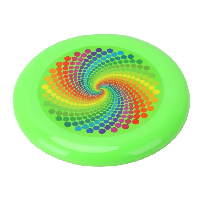 play day 9" outdoor flying disc, green, lawn toy, children ages 3+