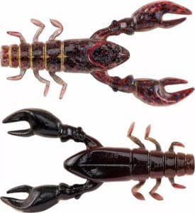 2 Packs Berkley 3.5″ Champ Craw Soft Fishing PowerBaits HD Mean Craw