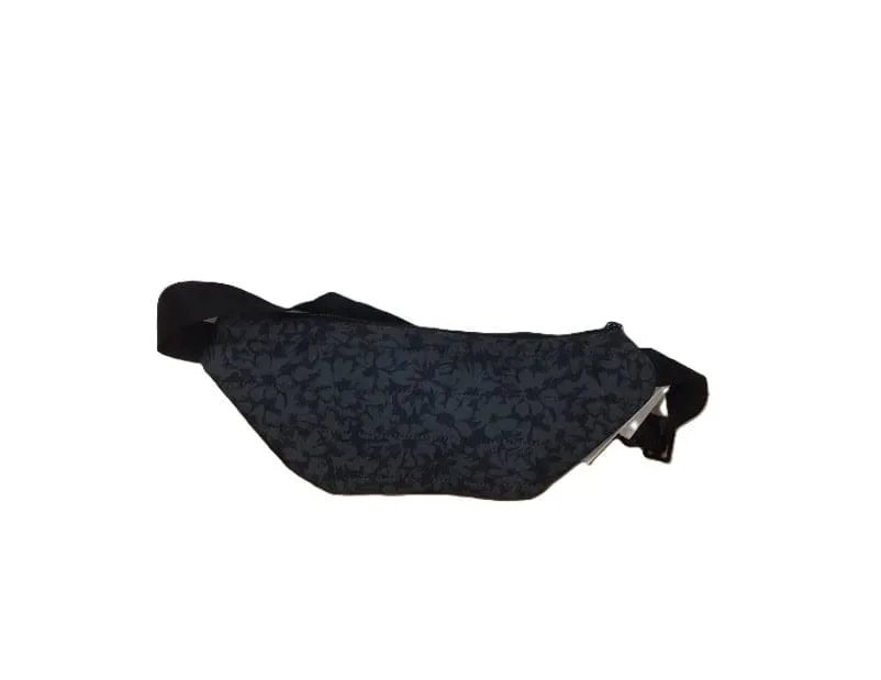 reebok banana bag black grey ajustable strap one size floral