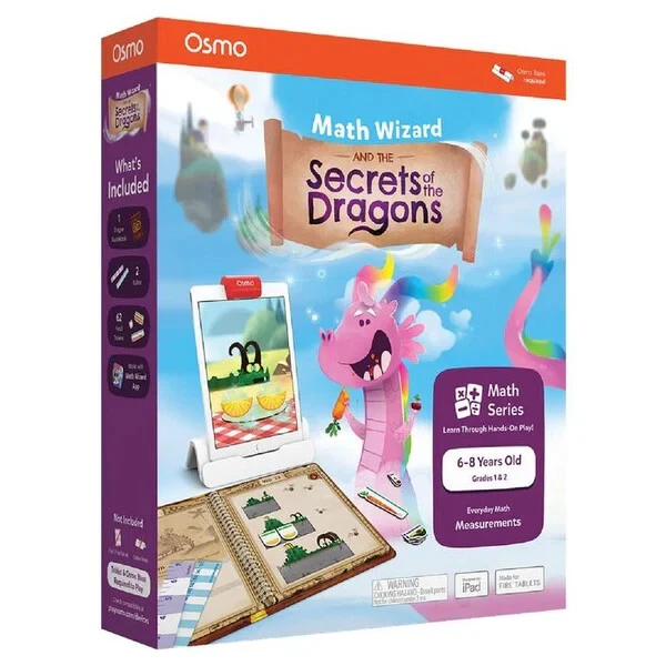 osmo math wizard and the secrets of the dragons for ipad/fire tablet (ages 6 8)