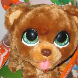 furreal poopalots big wags baby brown bear poops & walks hasbro interactive pet