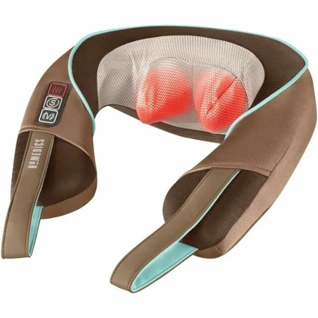 homedics neck massager with comfort foam vibration and soothing heat
