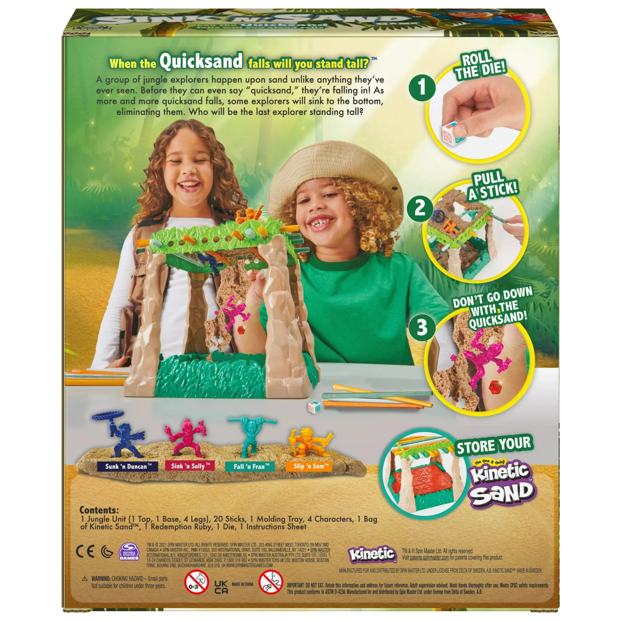 sink n’ sand, board game with kinetic sand, for kids ages 4 and up
