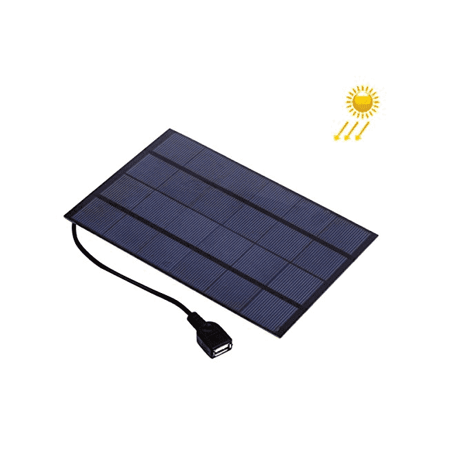 Portable Outdoor Sports Necessity 3.5W 5V A-grade Monocrystalline Silicon Solar Panel Charger with Standard USB Charging Cable