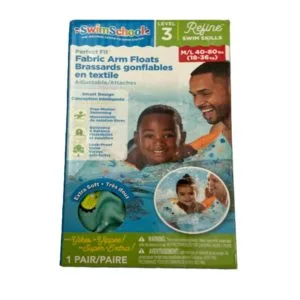 swimschool multi color child arm pool inflatable floaties, m/l size