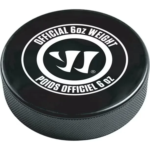 warrior official rubber hockey puck black 6oz regulation size warrior official rubber hockey puck black 6oz regulation size