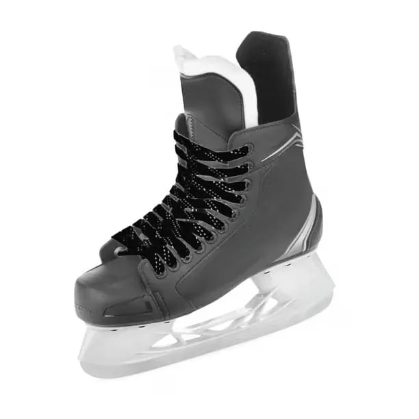 warrior waxed skate laces black 84" for sizes junior 3 6