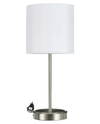intertek silver grab and go stick lamp