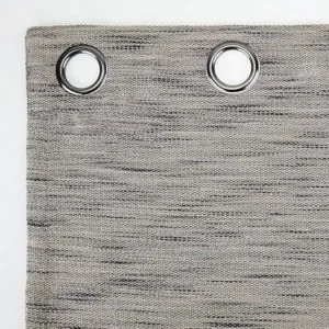 sun zero rhett woven strié theater grade extreme total blackout grommet curtain panel, 52" x 84", charcoal/gray