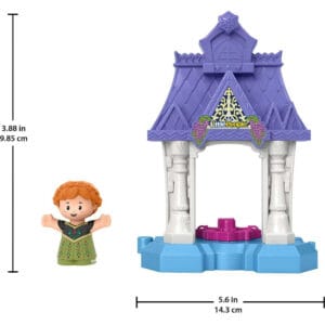 disney frozen anna in arendelle little people portable playset with figure for toddlers