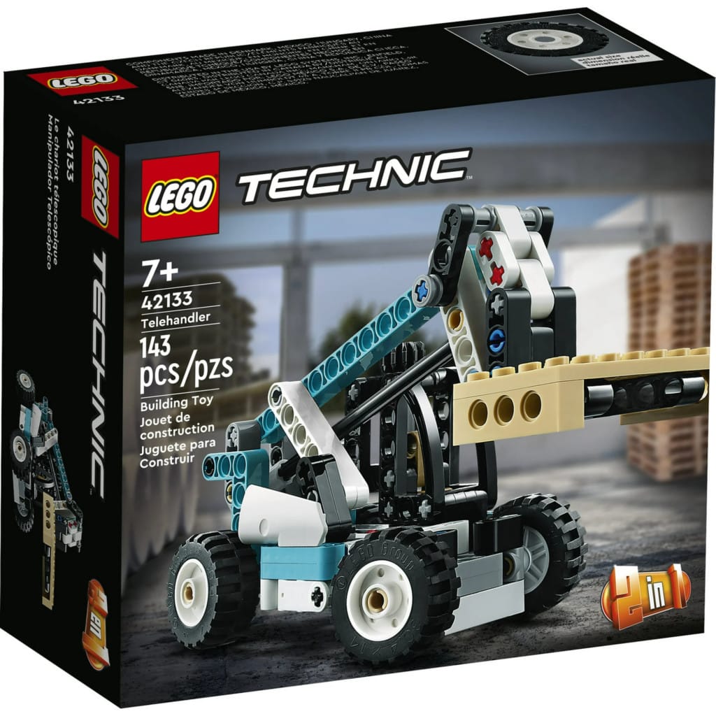 lego technic telehandler 42133 building kit (143 pieces)