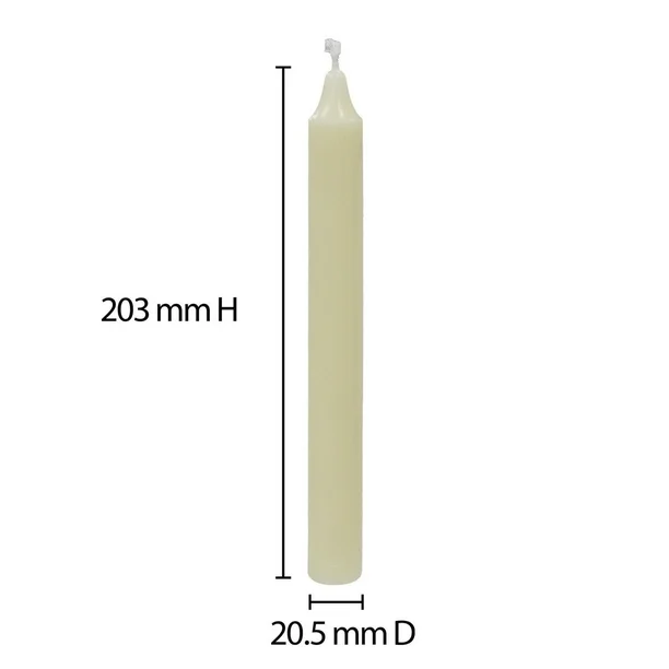 mainstays 8" unscented ivory column candles