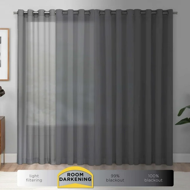 (2 pack) eclipse draft stopper room darkening fleece lined rod pocket, single curtain panel, silver, 42" w x 63" l (2 pack) eclipse draft stopper room darkening fleece lined rod pocket, single curtain panel, silver, 42" w x 63" l