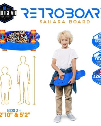 Madd Gear 22" Retro Beginner Skateboard Mini Cruiser- 62 mm Wheels Beginner Penny Style Board