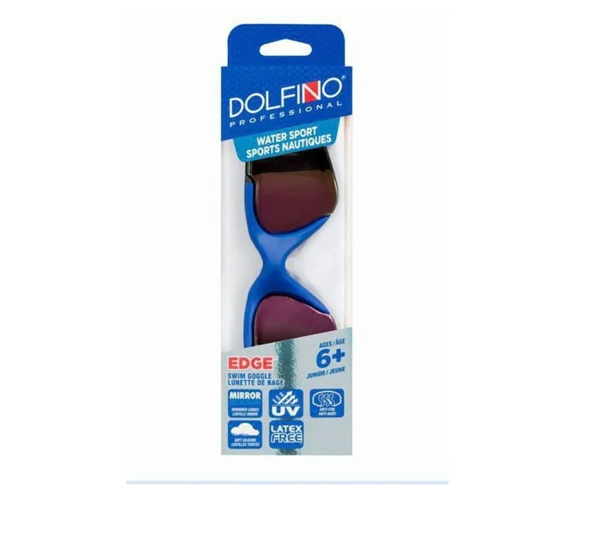 dolfino pro edge youth watersport swim goggle blue