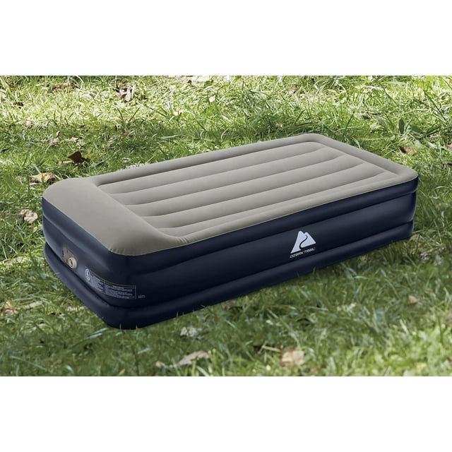 ozark trail flocked twin airbed with built in pump ozark trail flocked twin airbed with built in pump