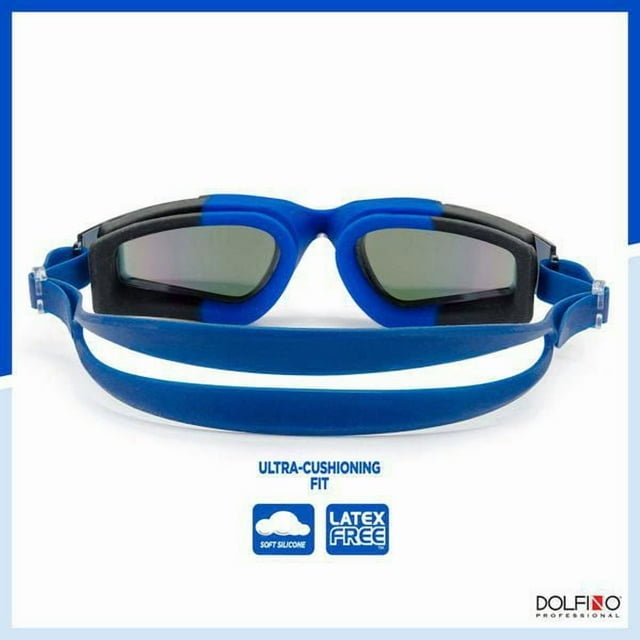 dolfino pro edge youth watersport swim goggle blue / black dolfino pro edge youth watersport swim goggle blue / black