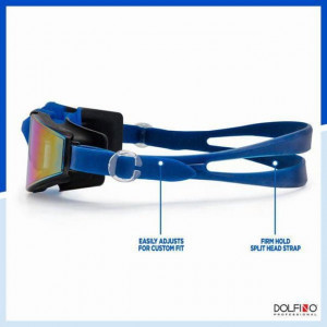 dolfino pro edge youth watersport swim goggle blue / black