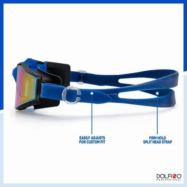 dolfino pro edge youth watersport swim goggle blue / black dolfino pro edge youth watersport swim goggle blue / black