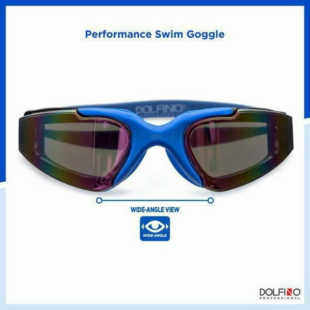 dolfino pro edge youth watersport swim goggle blue / black dolfino pro edge youth watersport swim goggle blue / black