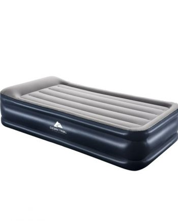 ozark trail flocked twin airbed with built in pump