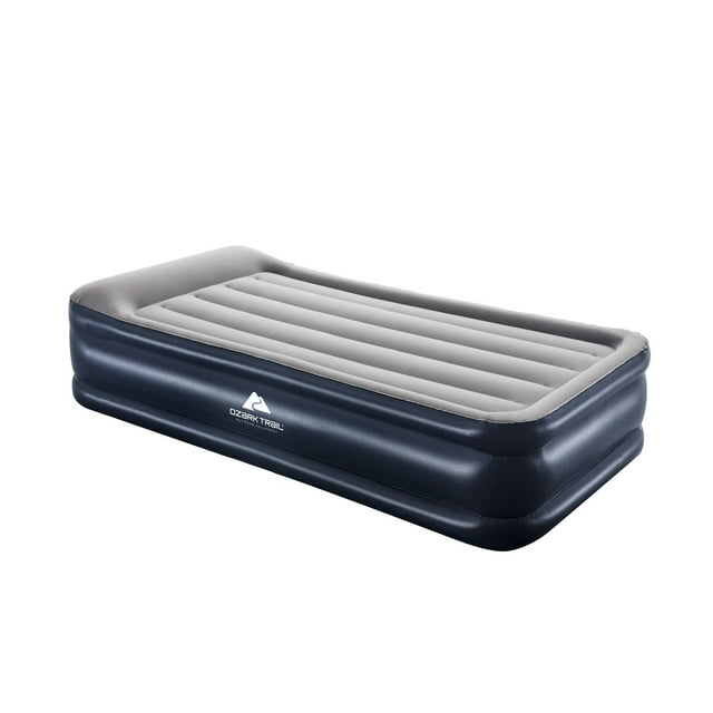 ozark trail flocked twin airbed with built in pump ozark trail flocked twin airbed with built in pump