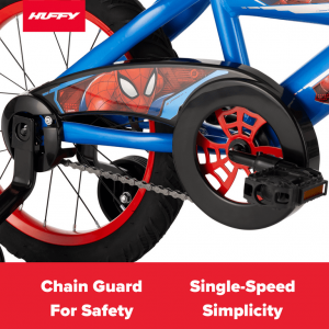 huffy 16" marvel spider man kids' bike, red, youth, boy's