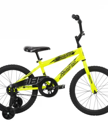 movelo rush 18” boys bike, yellow