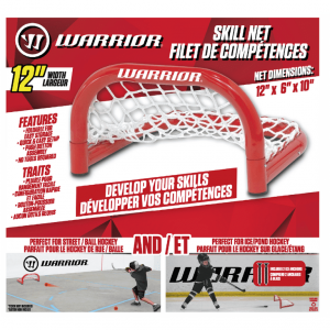 warrior metal skill / pond hockey net 12" x 10" x 6" red