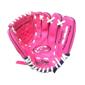 Rawlings Kids’ Players Series 9″ Youth Baseball Glove, Right Hand Throw – Pink