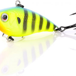 tpe soft vibe 2 1/2 inch 3/4 oz sinking chartreuse tiger
