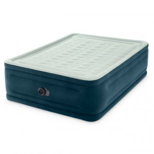 INTEX Dura-Beam Deluxe High-Rise Pillow Top Air Mattress, 24in. Queen