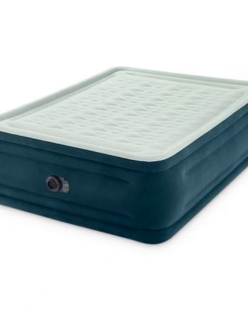 intex dura beam deluxe high rise pillow top air mattress, 24in. queen